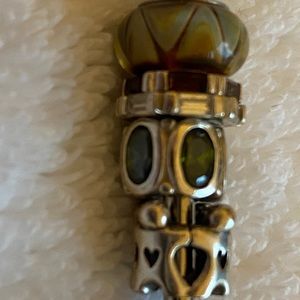 Chamilia beads silver, crystal & glass 5 pc